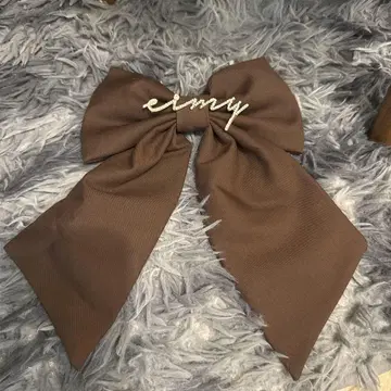 eimy istoire 리본 머리핀 브라운