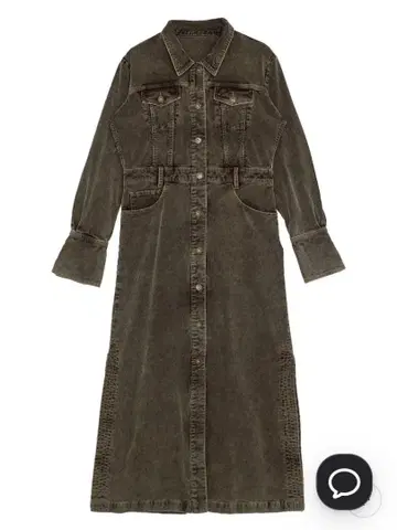 AMERI 아메리 I LINE CORDUROY SHIRT DRESS