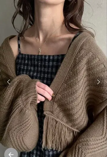 새상품 큼직한 니트 가디건 상의 겉옷 브라운