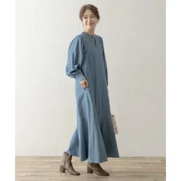 F by ROSSO 2WAY 데님 개더 원피스 / 어반 리서치 로쏘
