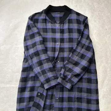 COMME CA 체크 롱 자켓