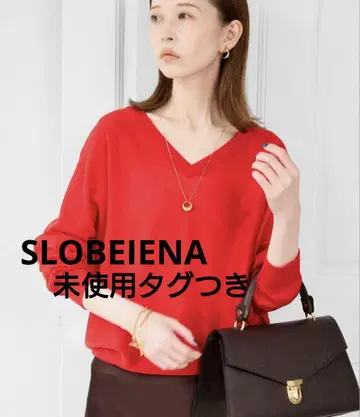 SLOBE IENA 슬로브 이에나 워셔블 돌먼 V넥 풀오버