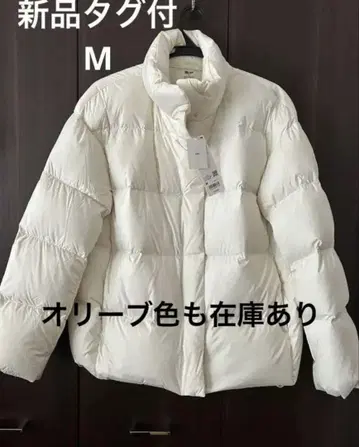 택 포함 새상품 UNIQLO 파우더 소프트 다운 자켓 화이트 M