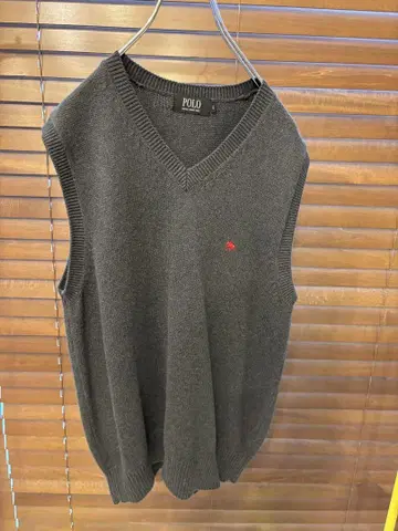 [ Polo ] 그레이 V넥 니트 베스트