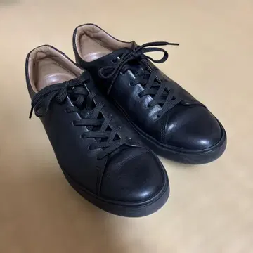 Clarks 앙코스타 레이스 스니커즈 천연 가죽