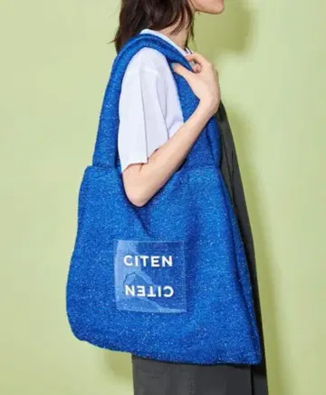 CITEN 키라키라 라메 믹스 파랑 토트백/블루