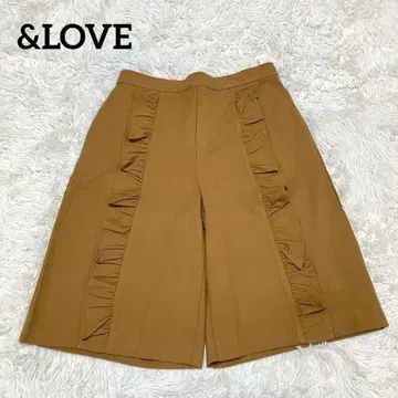[하자품] &LOVE 쿠튀르 프릴 페미닌 하프 팬츠 QVC 카멜 3L