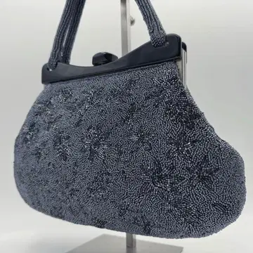 비즈 백 기모노 가방 레트로 네이비 꽃무늬 앤티크 쇼와 레트로 후리소데