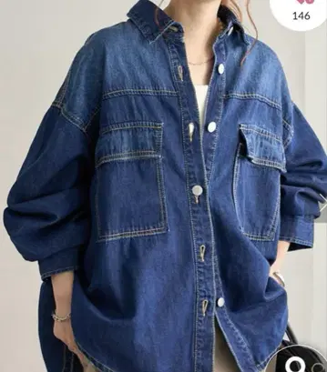 데님 빅 셔츠 디스코트 데님 셔츠