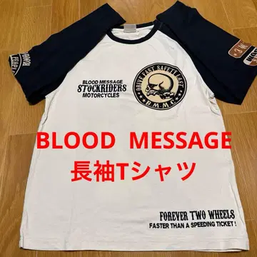 STOCKRIDERS MOTORCYCLES 브래드 메시지 긴팔 T셔츠 L