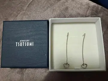 TSUTSUMI 하트형 롱 귀걸이