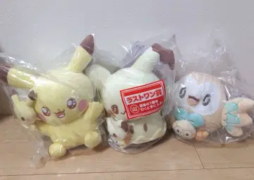 제일복권 포케피스 봉제 인형 피카츄 모쿠로 미미큐