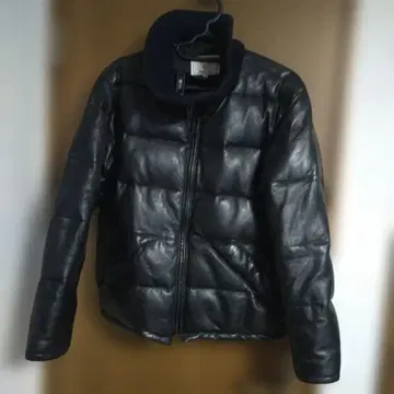 AVIREX USA 블랙 가죽 다운 자켓 아비렉스 우에노 상회