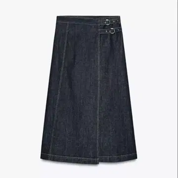 ZARA 데님 크로스오버 스커트 XL