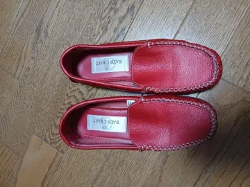 바스크라프트 빨간색 가죽 로퍼 22.5cm