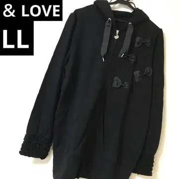새상품급 / 앤드러브 블랙 후드티 행복 메가모리 빅 사이즈 LL