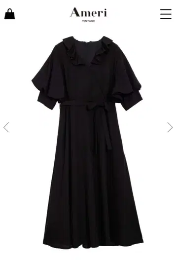 Ameri FRILL CACHECOEUR DRESS