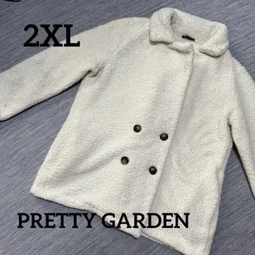 PRETTY GARDEN [ 2XL ] 보아 자켓 화이트 겨울