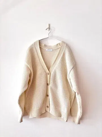 B.C STOCK 메쉬 솔리드 편직 가디건