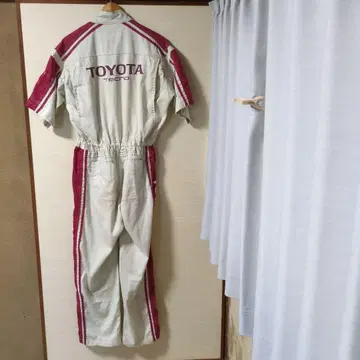 TOYOTA 중고 작업복 L 사이즈 화이트/레드