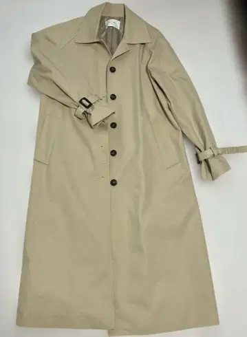 베이지 트렌치코트 롱 기장