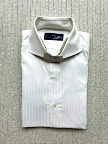 [ 새상품급 ] 가마쿠라 셔츠_화이트 스트라이프 슬림핏 셔츠