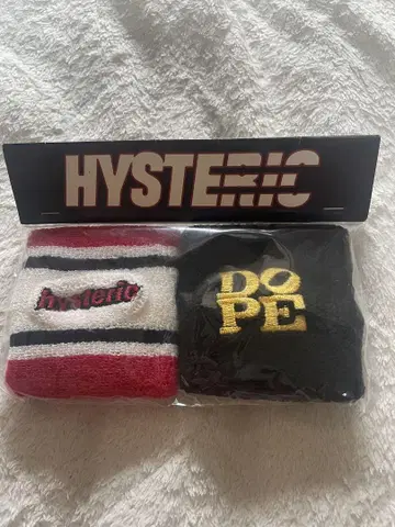 HYSTERIC DOPE 자수 리스트 밴드 세트