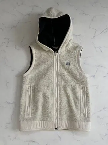 RHC 론 헤르만 KAVU 플리스 후드 부착 베스트 화이트 XS