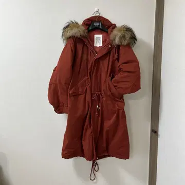 퍼 포함 벽돌 브라운 다운 모즈 코트