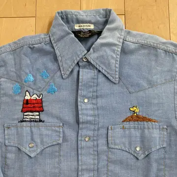 70년대 Sears WESTERN WEAR peanuts 웨스턴 셔츠