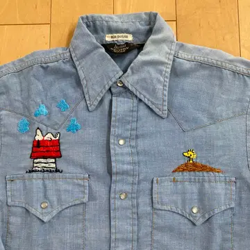 70년대 Sears WESTERN WEAR peanuts 웨스턴 셔츠