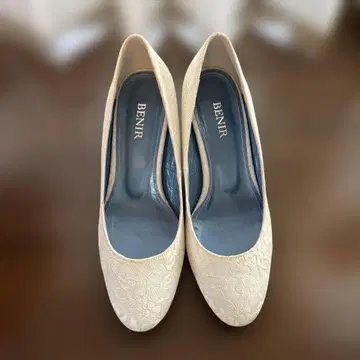 BENIR 아이보리 레이스 하이힐 23.5cm (36)