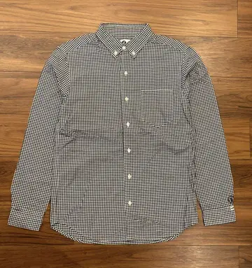 GOODENOUGH 깅엄 체크 패턴 긴팔 셔츠