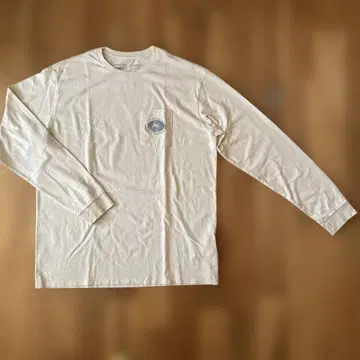 patagonia 긴팔 T셔츠 M 크림색 로고