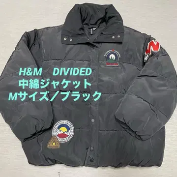 H&M DIVIDED 패딩 자켓 M 사이즈 블랙 / 와펜 3곳 포함