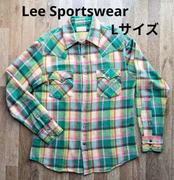Lee Sportswear 체크 무늬 웨스턴 헤비 플란넬 셔츠 L