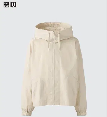 UNIQLO U 후디드 블루종 내추럴 M 후드티