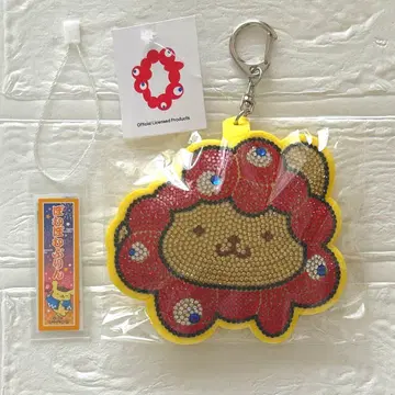 먀쿠먀쿠 반짝이는 가죽 키링 폼폼푸딩 참 산리오