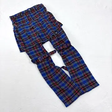 [ HELLCATPUNKS ] 체크 벨트 팬츠 스커트 펑크 고스로리