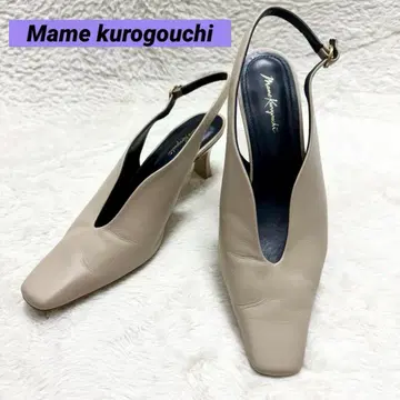마메쿠로구치 커브드 라인 슬링백 힐
