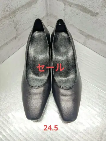 블랙 스틸레토 펌프스 낮은 힐 일본제