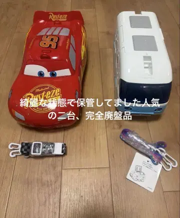 디즈니 팝콘통 맥퀸과 모노레일 세트 인기 있는 두 대 세트 완전 단종품