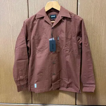 Shott 플란넬 오픈 칼라 셔츠