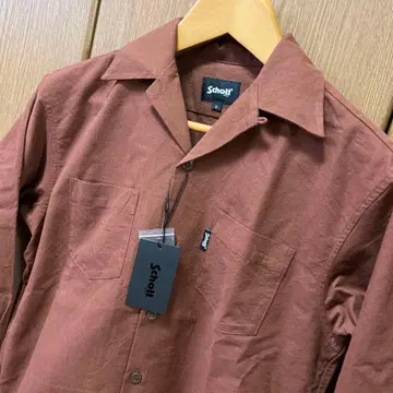 Shott 플란넬 오픈 칼라 셔츠