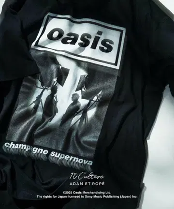Oasis champagne supernova 티셔츠 블랙