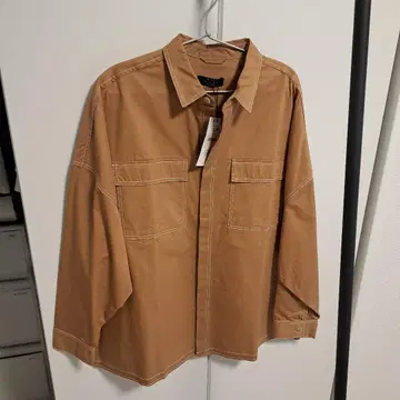 Bershka 브라운 포켓 부착 셔츠 L 사이즈