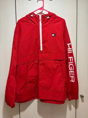 Tommy Hilfiger 윈드브레이커 레드 사이즈 XL