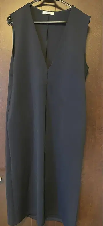 더블 편직 저지 깊은 V넥 점프 스커트 120cm