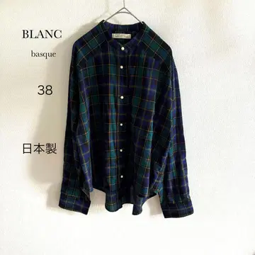 BLANC basque 펄 버튼 체크 셔츠 [ 38 ]