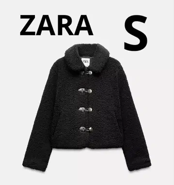 ZARA 보아 자켓 블랙 S